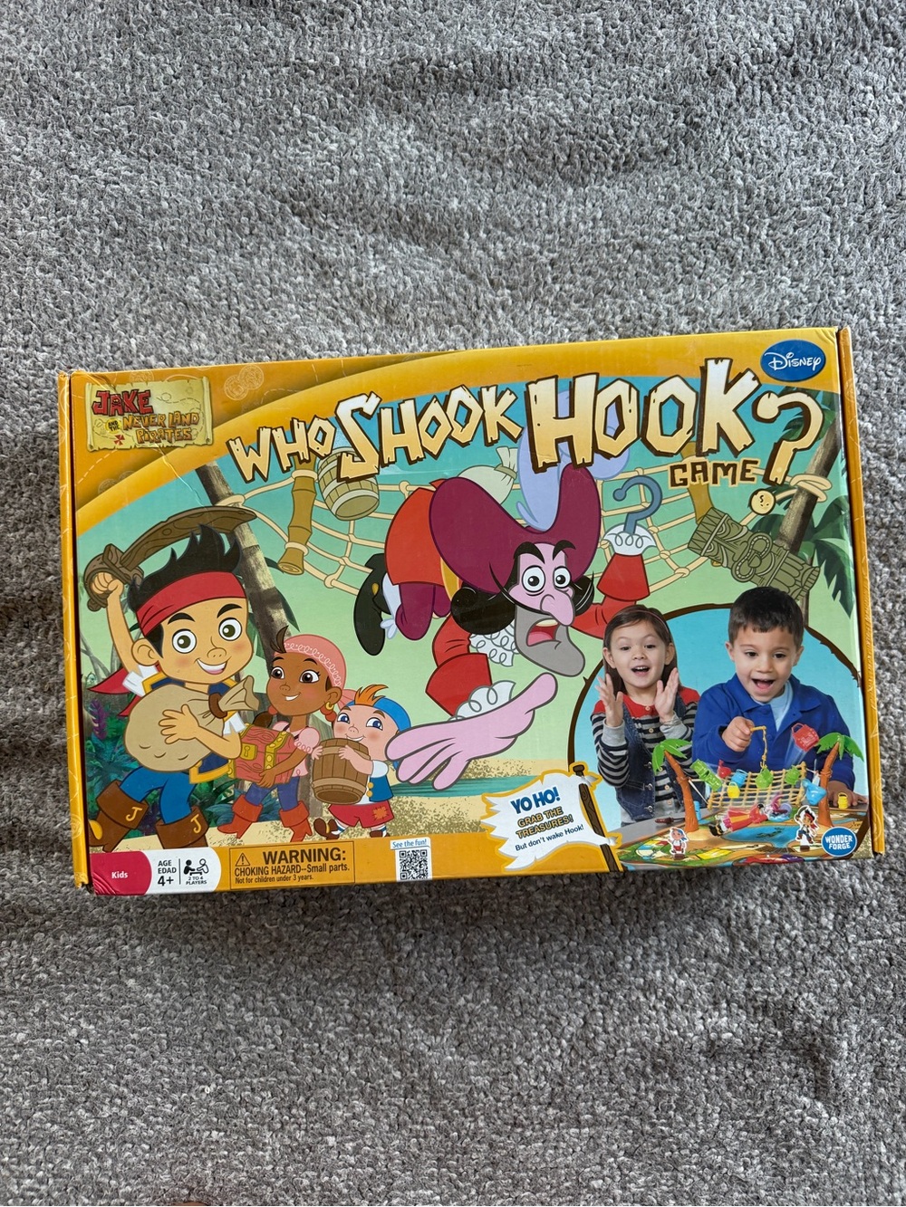 Disney Who Shook Hook? Kids Board Game - Yellow Box